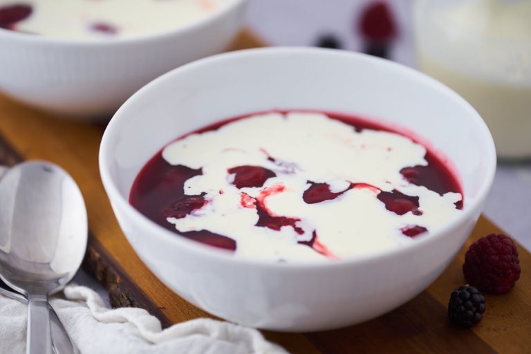 Danish red berry pudding (rødgrød med fløde) - Best strawberry dessert