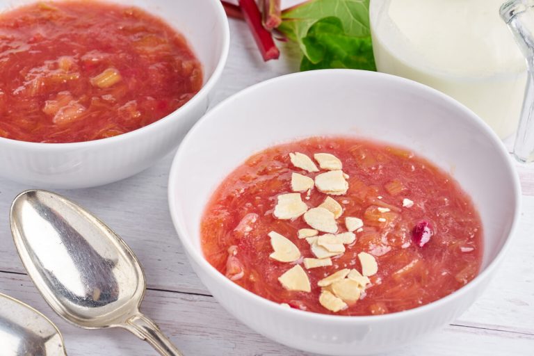 Danish Rhubarb Pudding - Recipe For Traditional Danish Dessert With Rhubarb