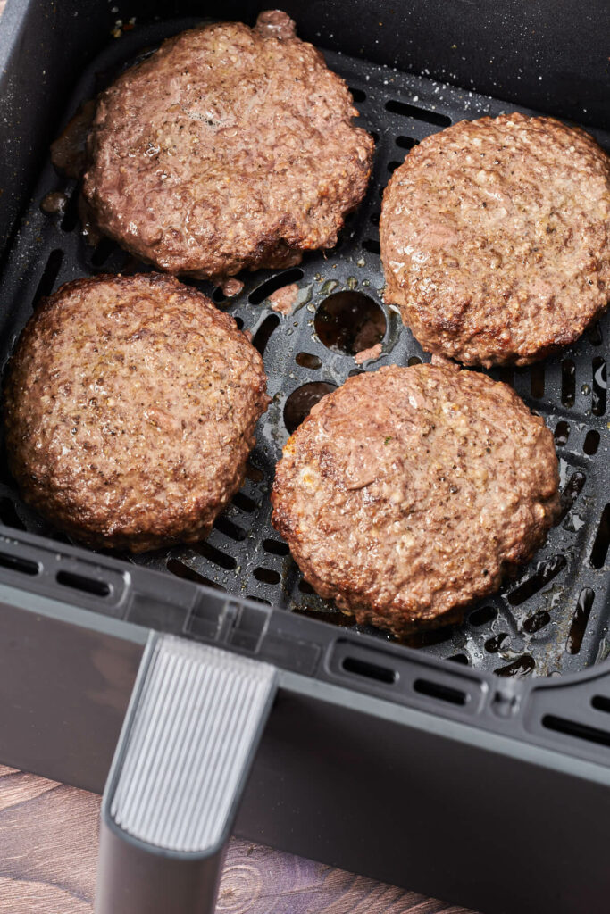 Air fryer hamburgers (Danish beef patties) - Danish hakkebøf